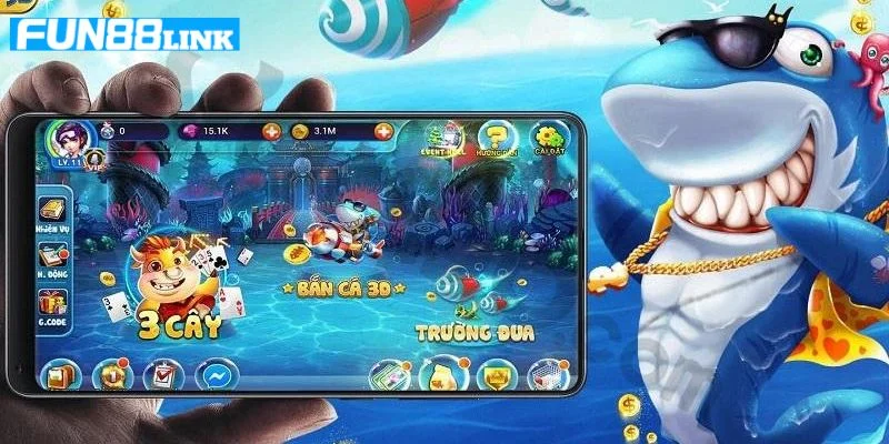 Sảnh chơi bắn cá tại nhà cái Fun88 có giao diện cực đẹp.
